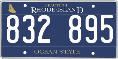 RI license plate 832895