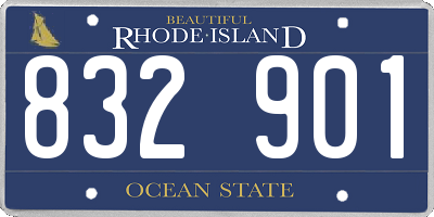 RI license plate 832901