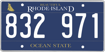 RI license plate 832971