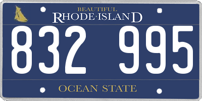 RI license plate 832995