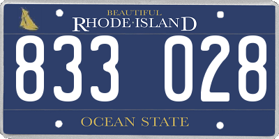 RI license plate 833028