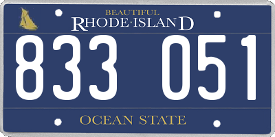 RI license plate 833051