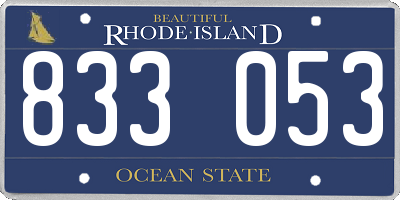 RI license plate 833053