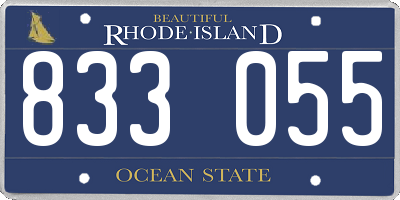 RI license plate 833055