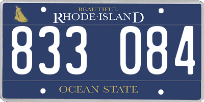 RI license plate 833084