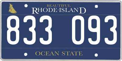 RI license plate 833093