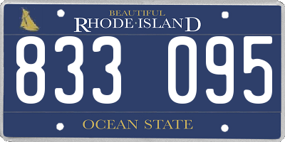 RI license plate 833095