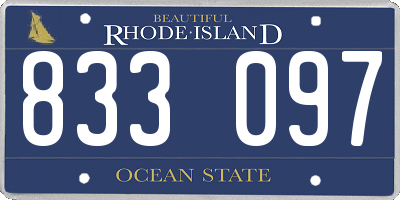 RI license plate 833097