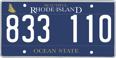 RI license plate 833110