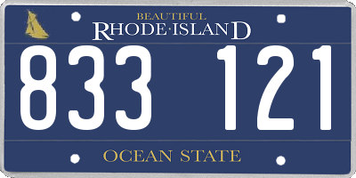 RI license plate 833121