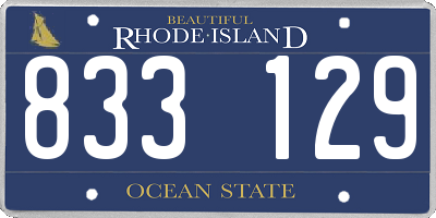 RI license plate 833129