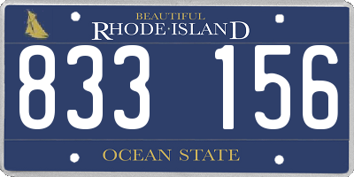 RI license plate 833156
