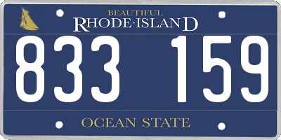 RI license plate 833159