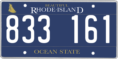 RI license plate 833161