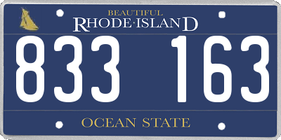 RI license plate 833163