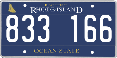 RI license plate 833166
