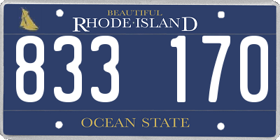 RI license plate 833170