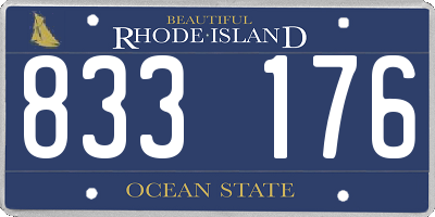 RI license plate 833176