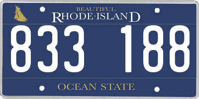 RI license plate 833188