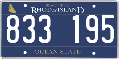 RI license plate 833195