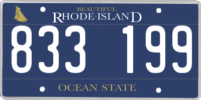 RI license plate 833199
