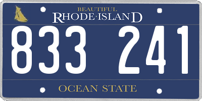 RI license plate 833241