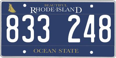 RI license plate 833248
