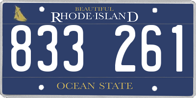 RI license plate 833261