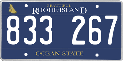 RI license plate 833267