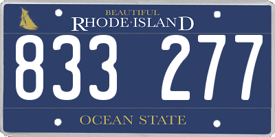 RI license plate 833277