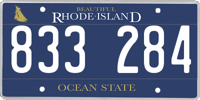 RI license plate 833284