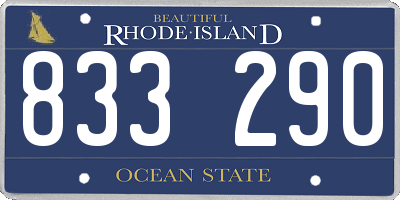 RI license plate 833290