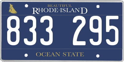 RI license plate 833295