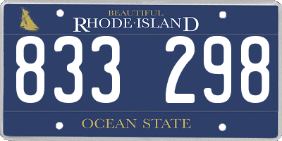 RI license plate 833298