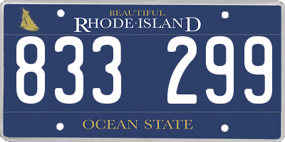 RI license plate 833299