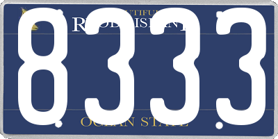 RI license plate 8333