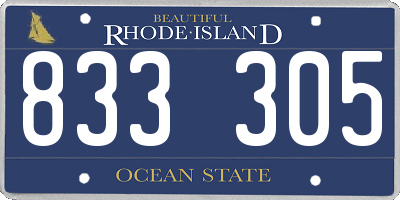 RI license plate 833305