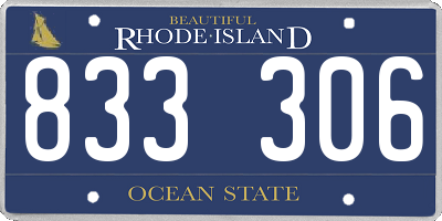 RI license plate 833306