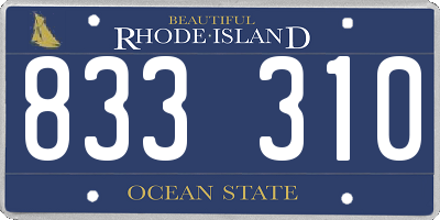 RI license plate 833310