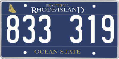 RI license plate 833319