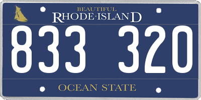 RI license plate 833320