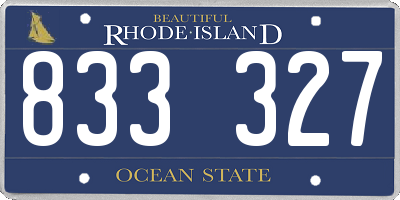 RI license plate 833327