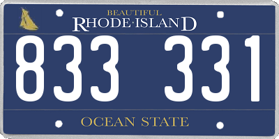 RI license plate 833331