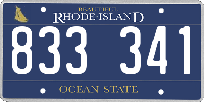 RI license plate 833341