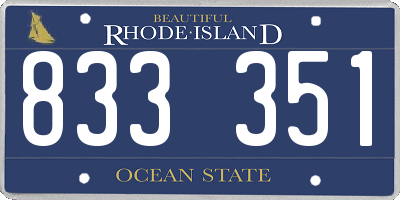 RI license plate 833351