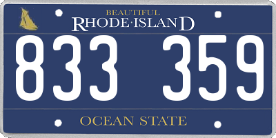 RI license plate 833359