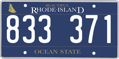 RI license plate 833371