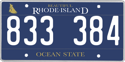 RI license plate 833384
