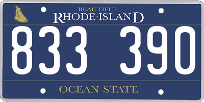 RI license plate 833390