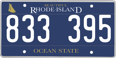 RI license plate 833395